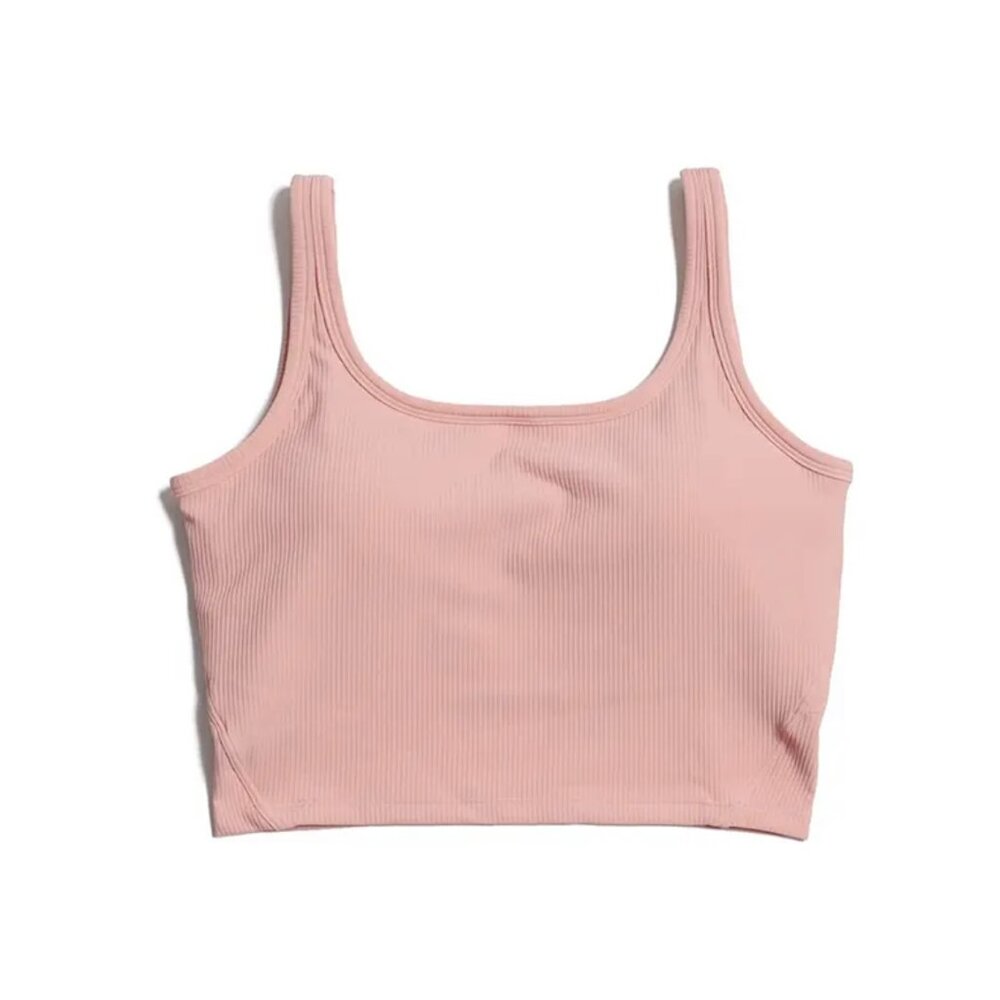 Ribbed Sports Bra with Removable Padding